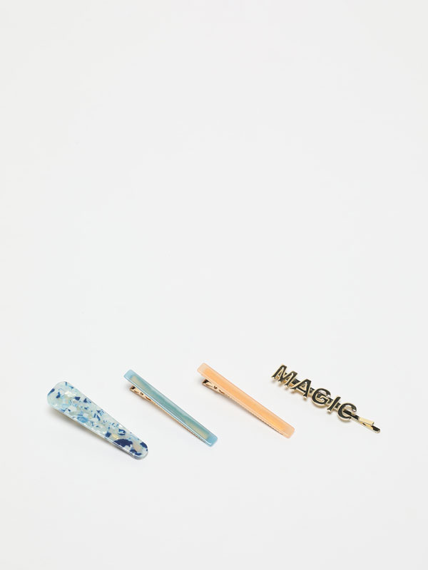 Pack of 4 assorted hairslides
