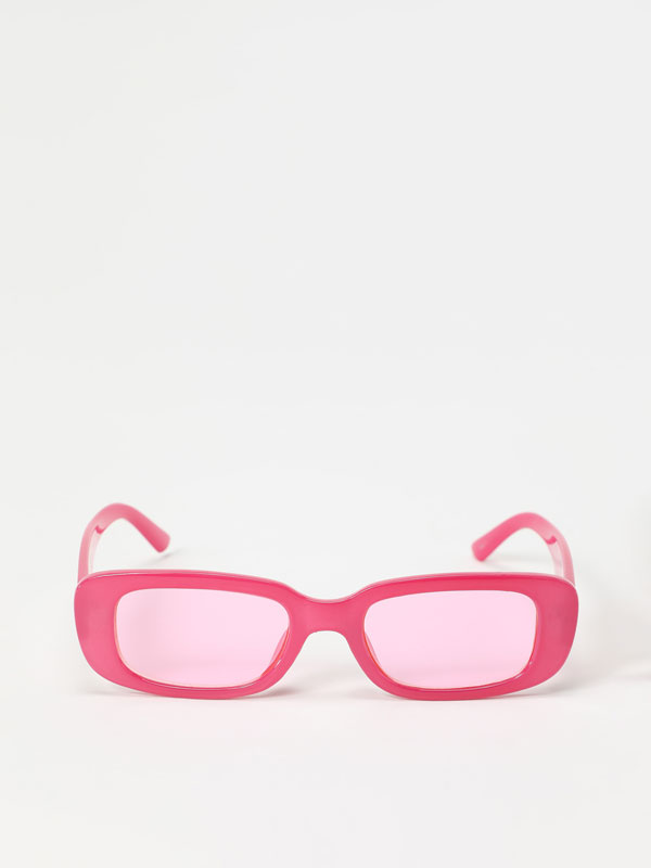 Coloured rectangular sunglasses