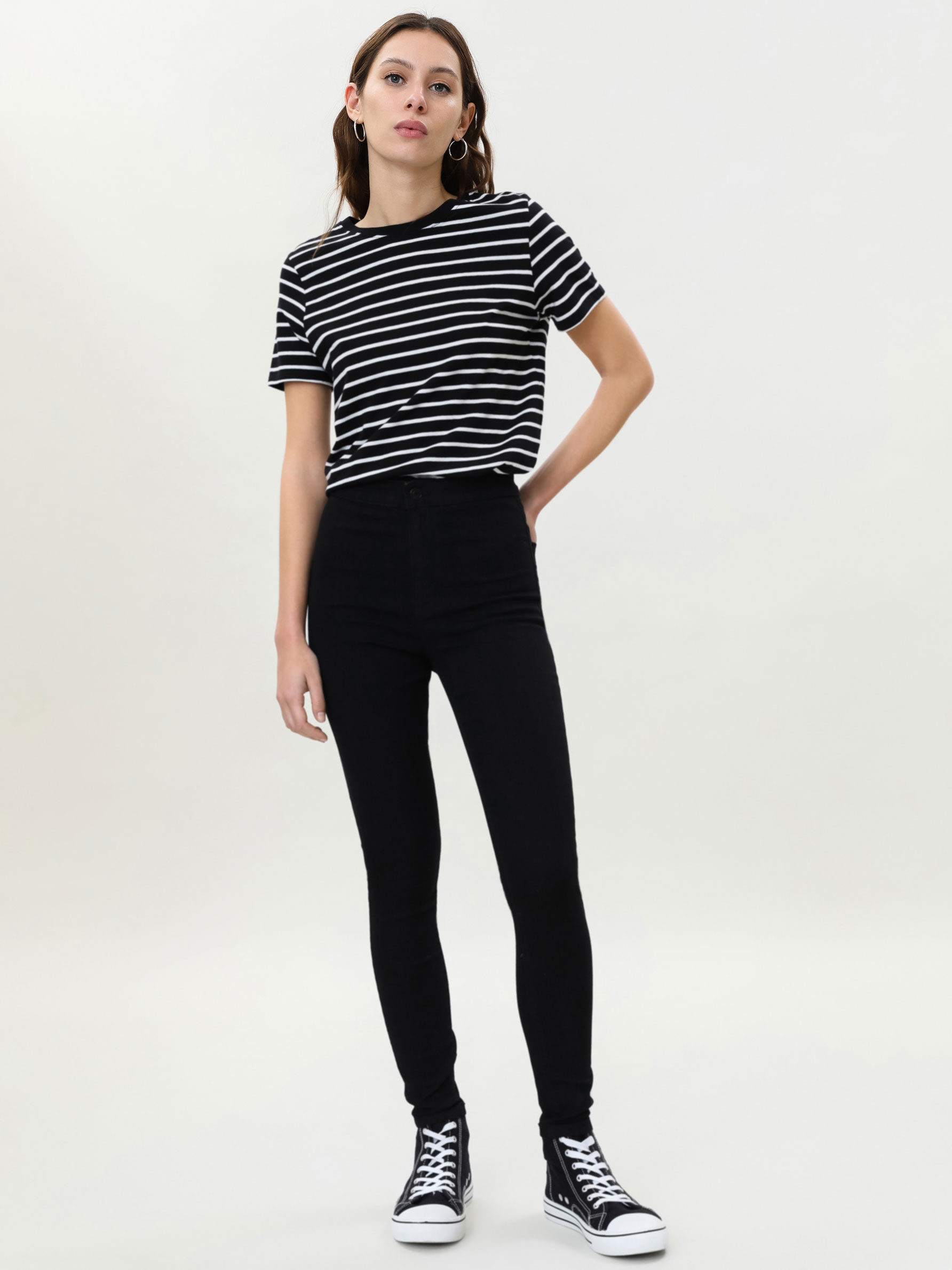 High-waist denim jeggings - JEANS - THE 