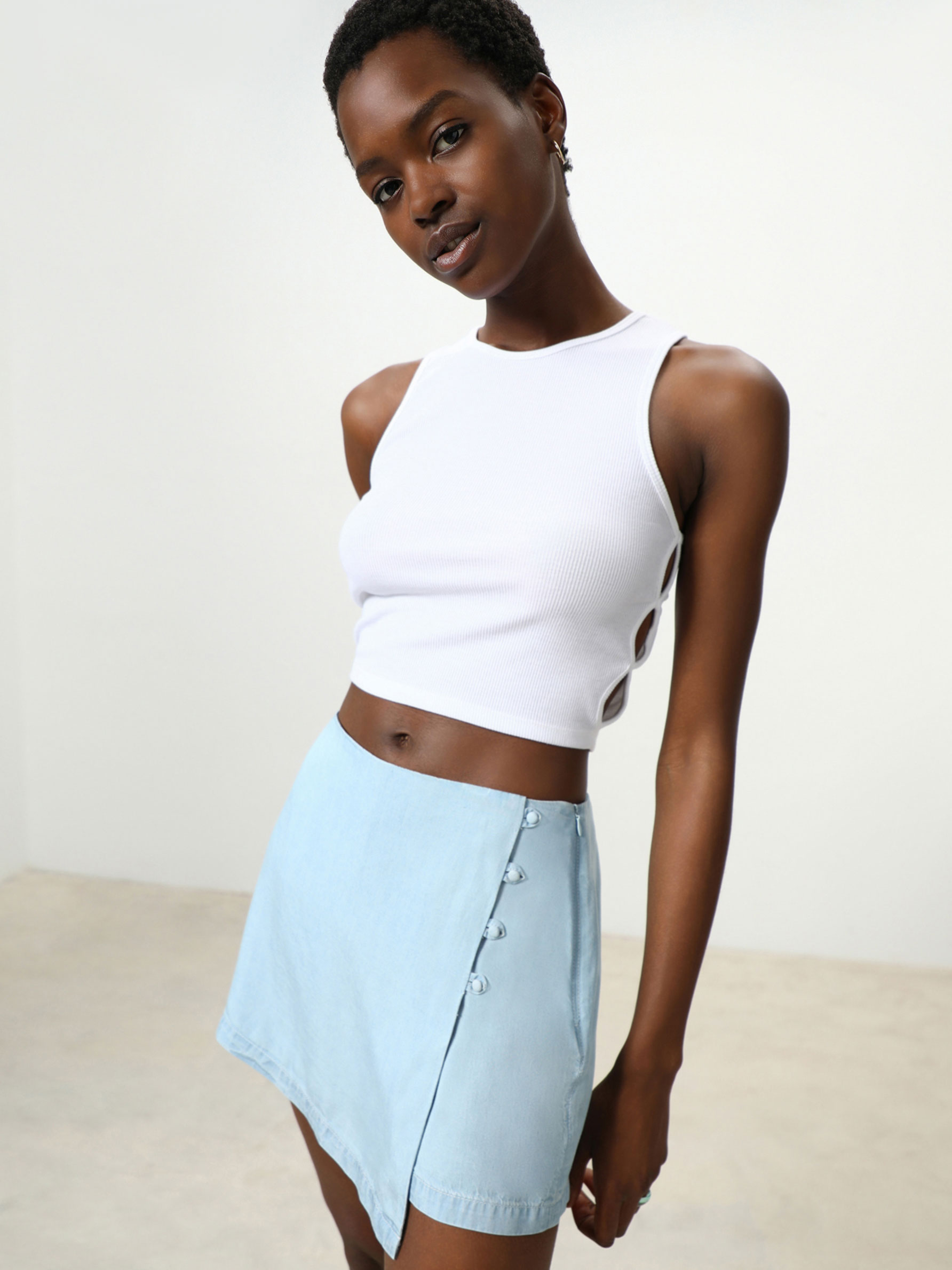 lightweight denim skirts