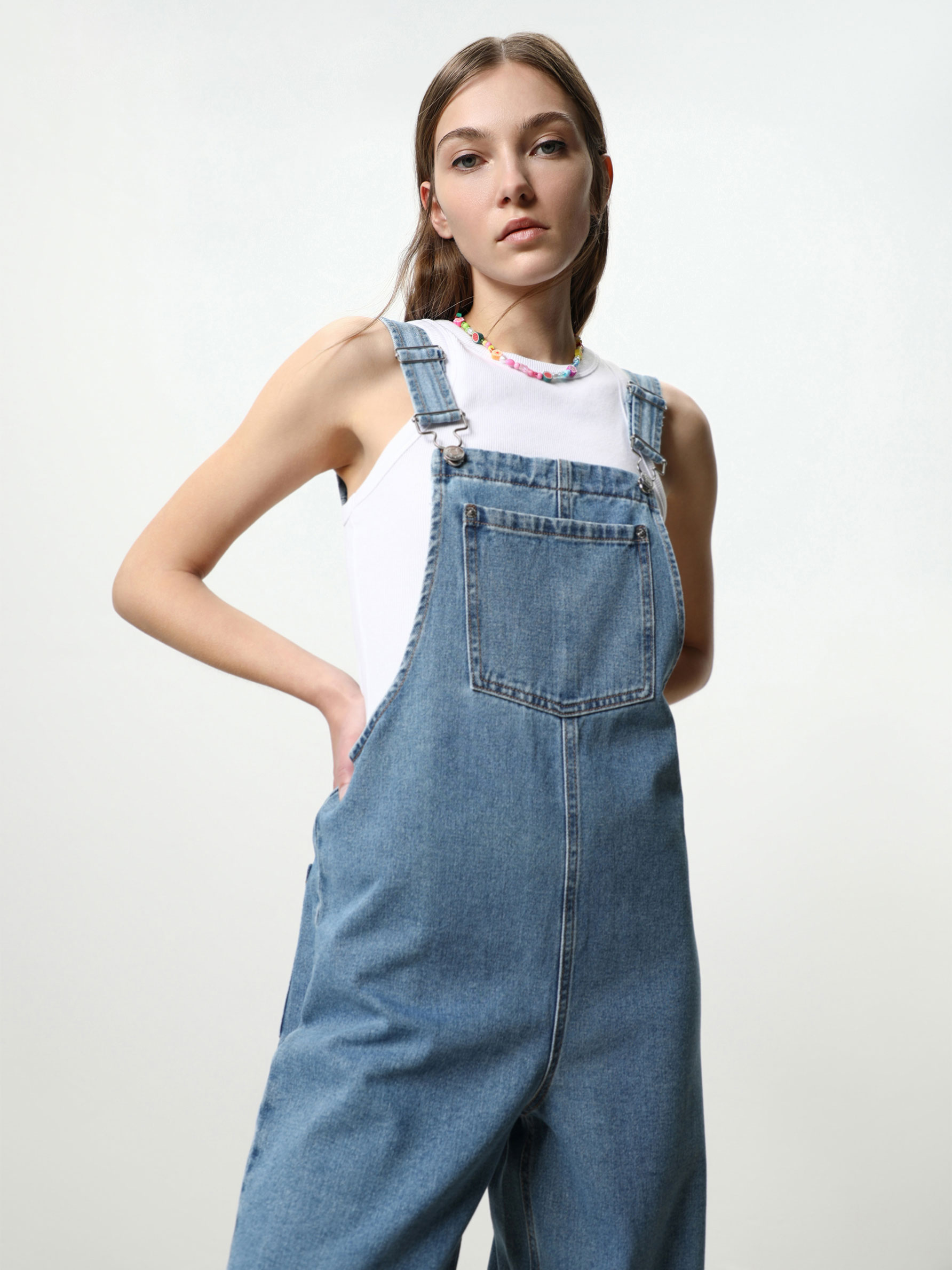 Denim dungarees with pocket - NEW IN - WOMAN - | Lefties Israel