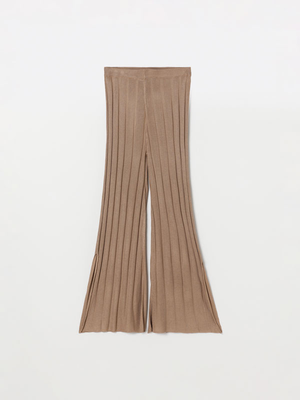 Ribbed knit trousers