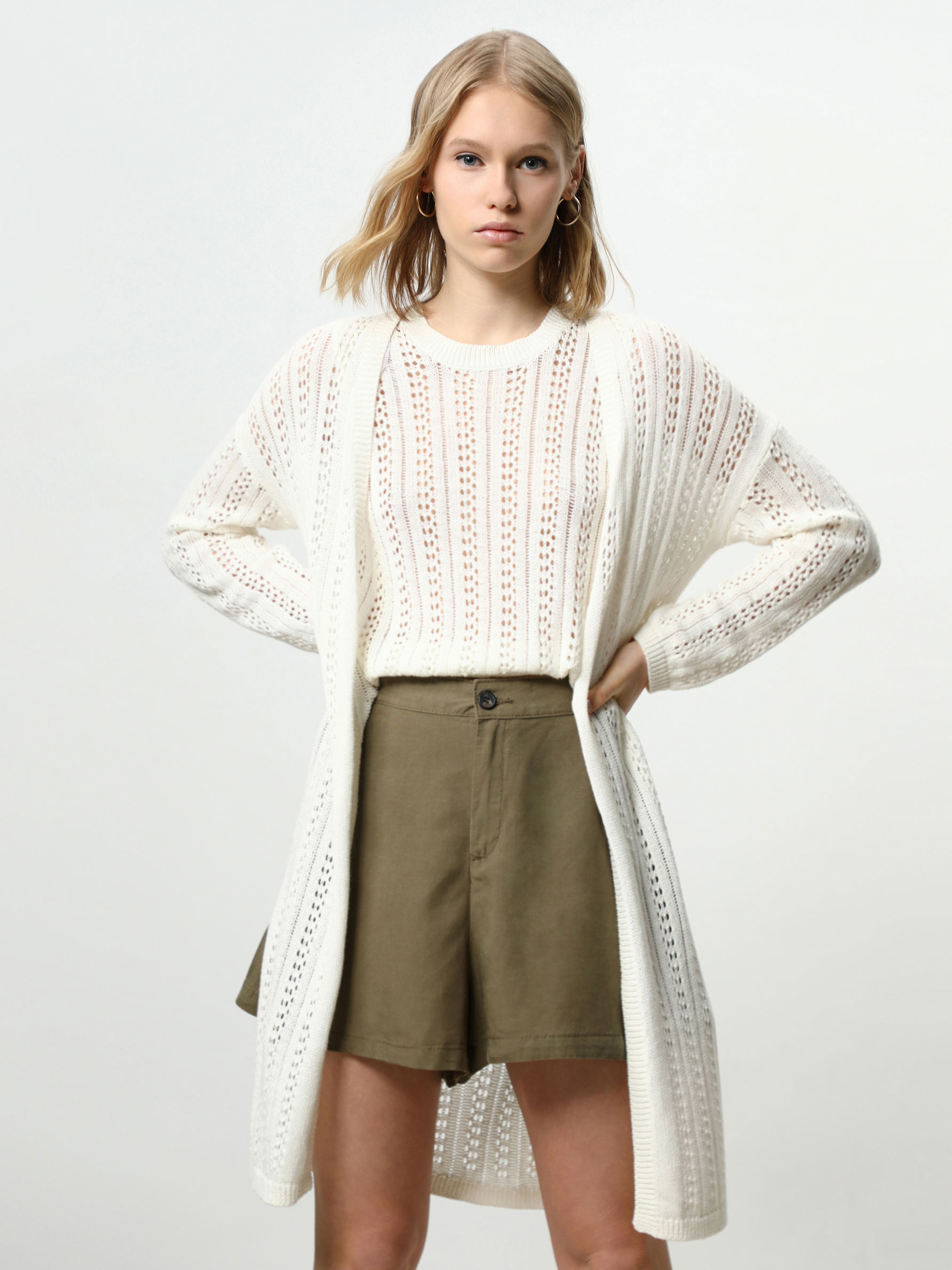 Chaqueta de punto calado - NOVEDADES - MUJER - | Lefties Mexico