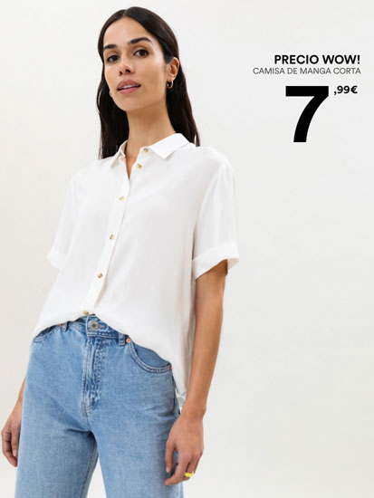 Camisas de manga corta para mujer | Lefties Nueva Colección