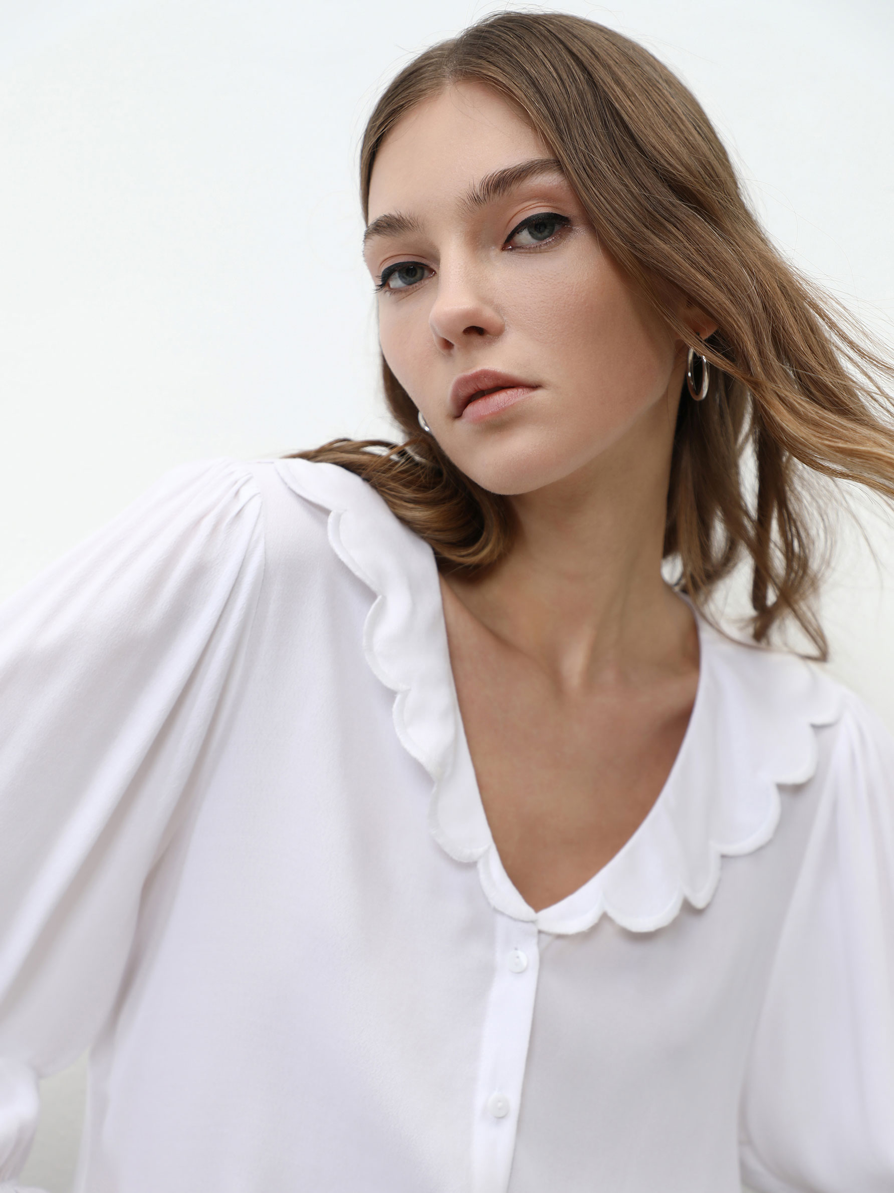 zara peter pan collar blouse