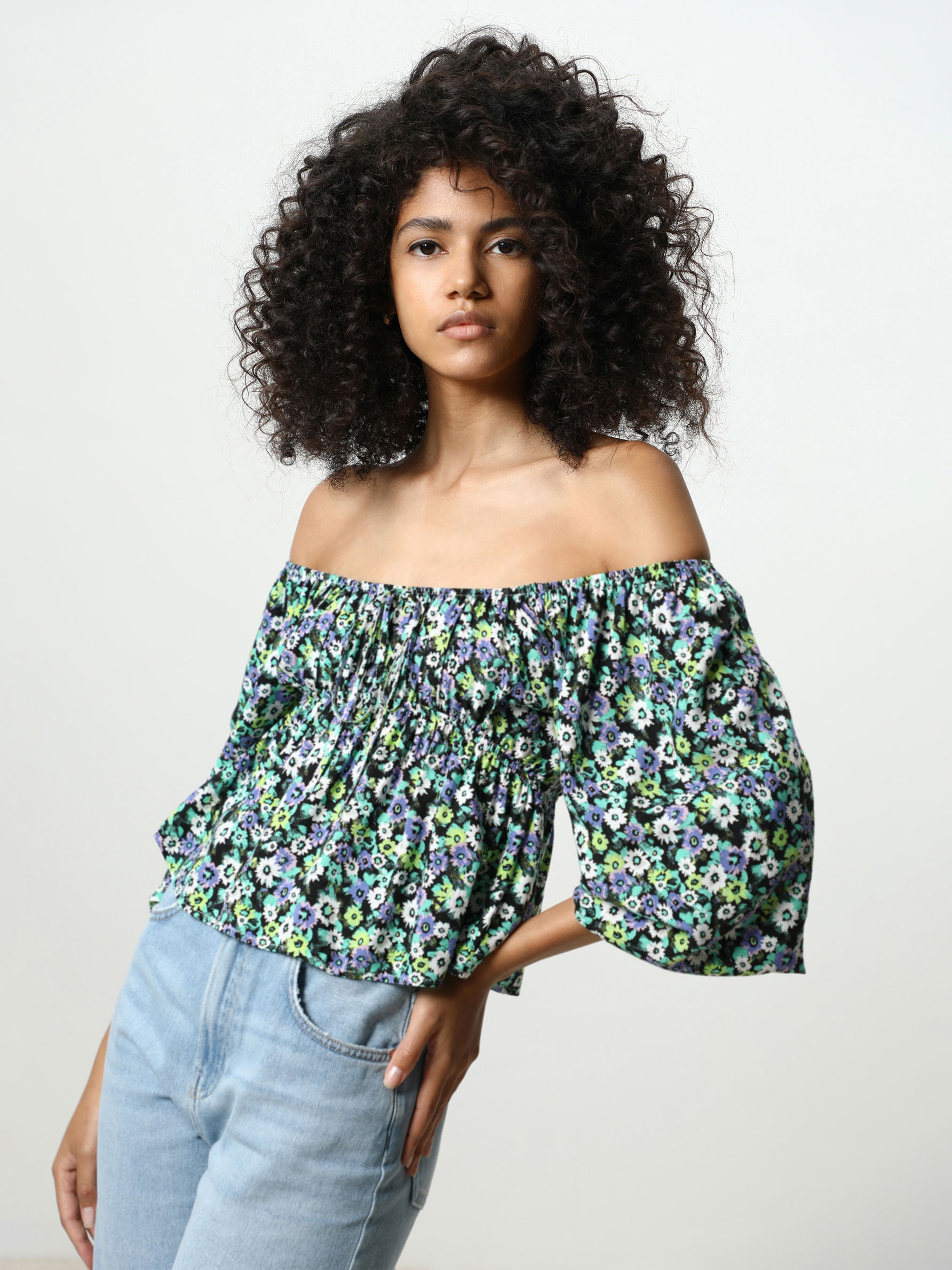 Blusa estampada - CAMISAS - TODA LA COLECCIÓN - MUJER - | Lefties ESPAÑA