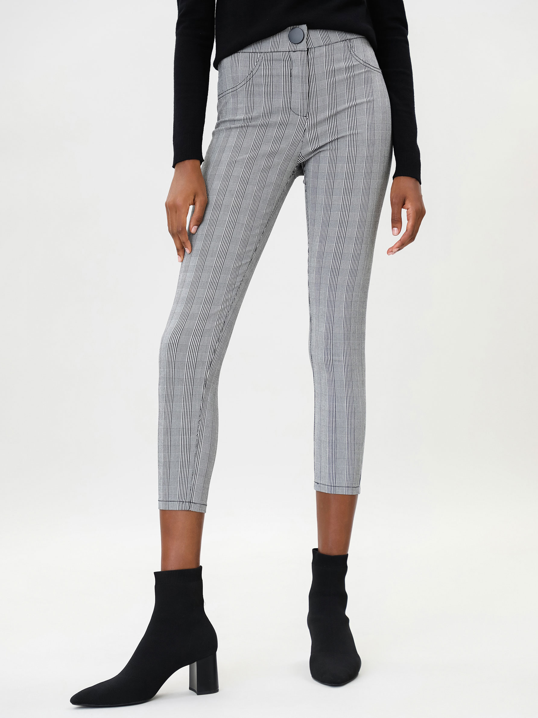 Check print jeggings - TROUSERS - THE 