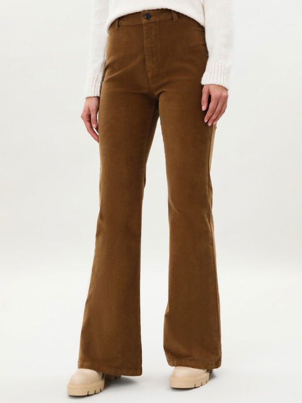 Corduroy flared trousers