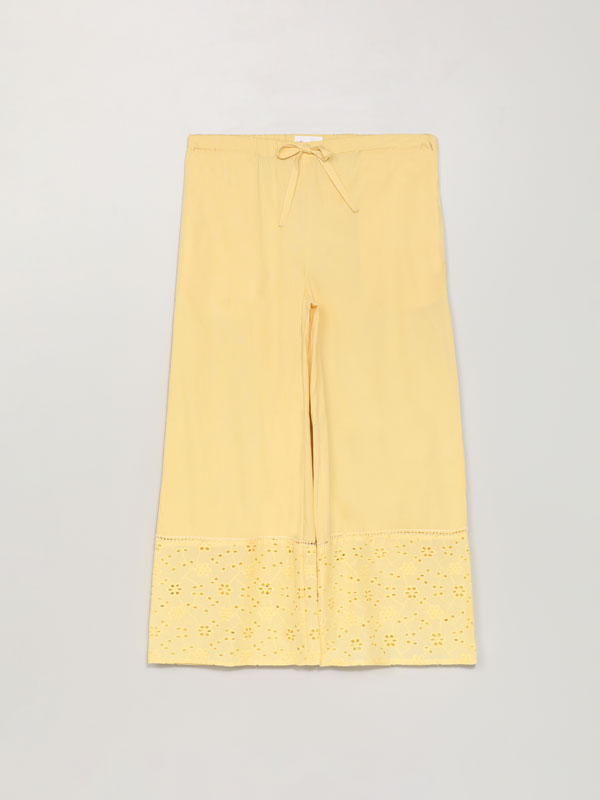 Embroidered culottes