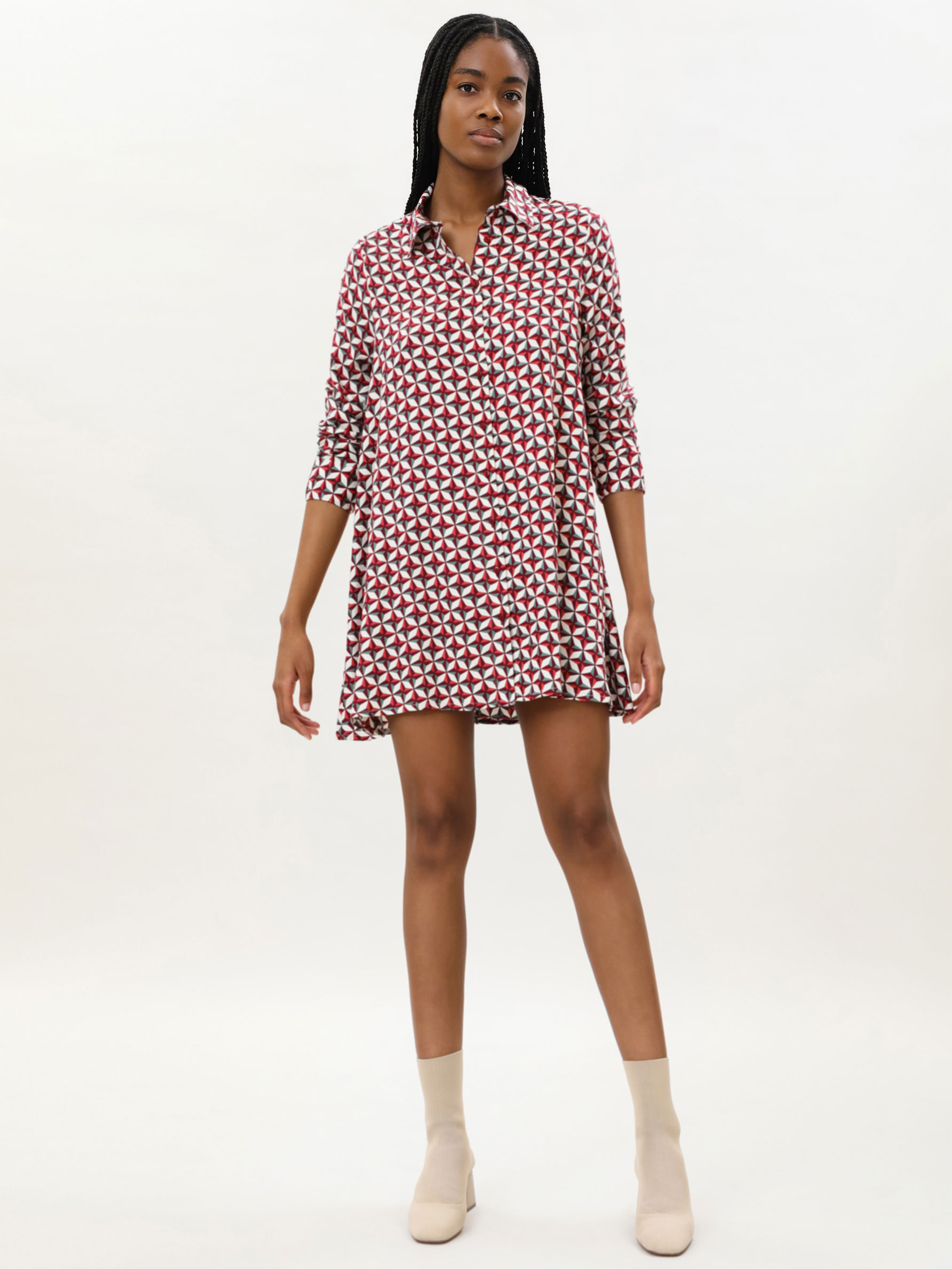 Shirt dress - Short Dresses - DRESSES 