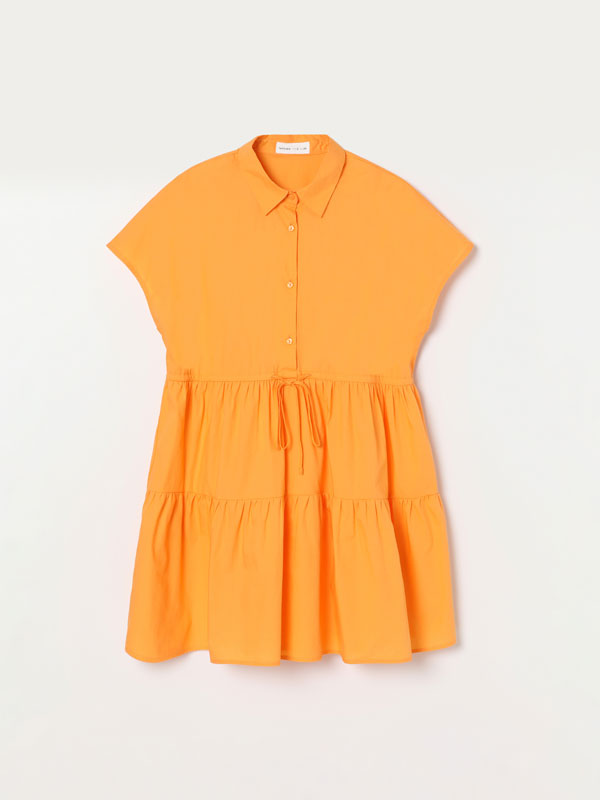 Vestido camisero - Vestidos Manga Corta - VESTIDOS - TODA LA COLECCIÓN -  MUJER - | Lefties ESPAÑA