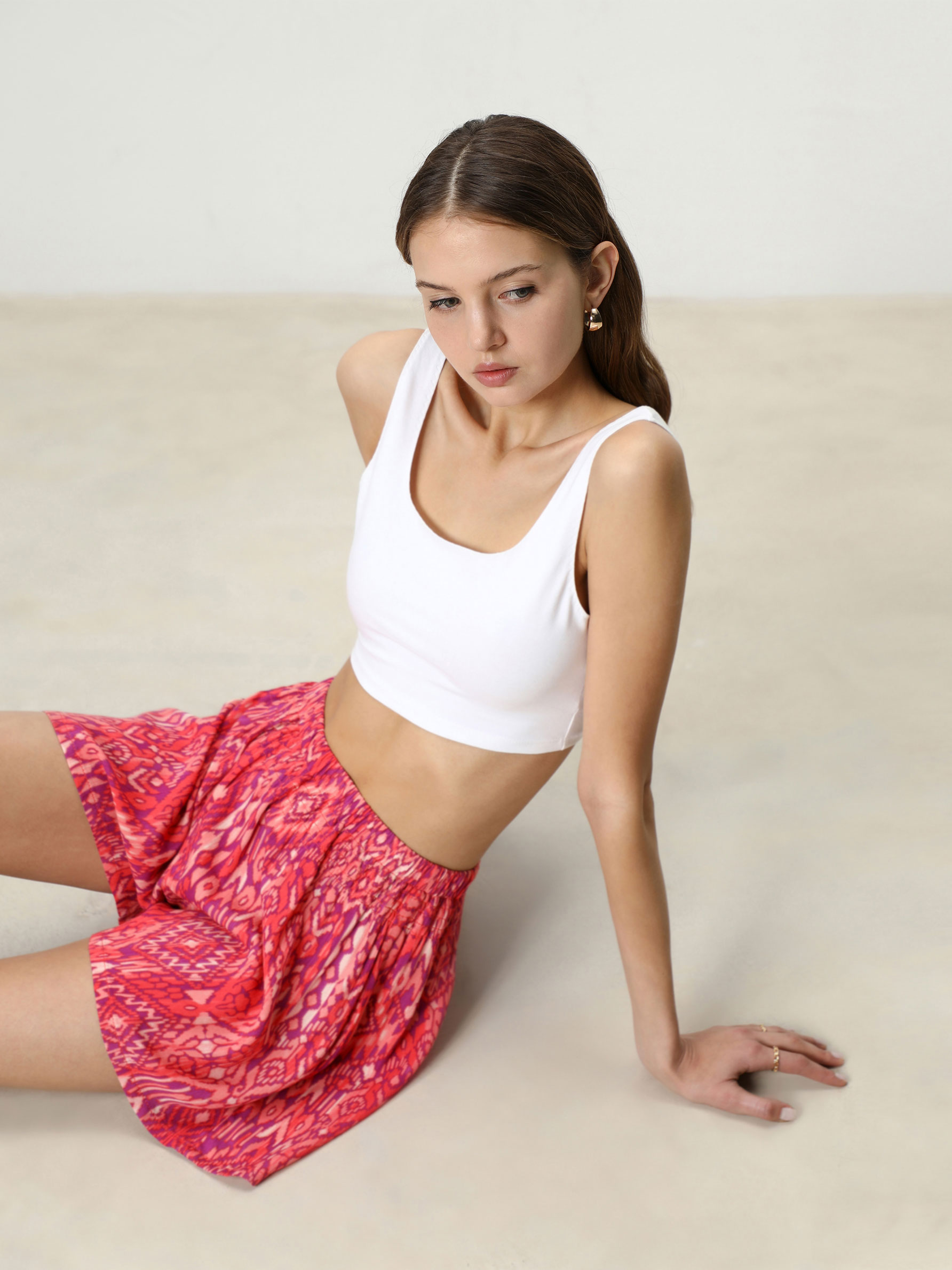 Short fluido estampado - SHORTS - TODA LA COLECCIÓN - MUJER - | Lefties  ESPAÑA