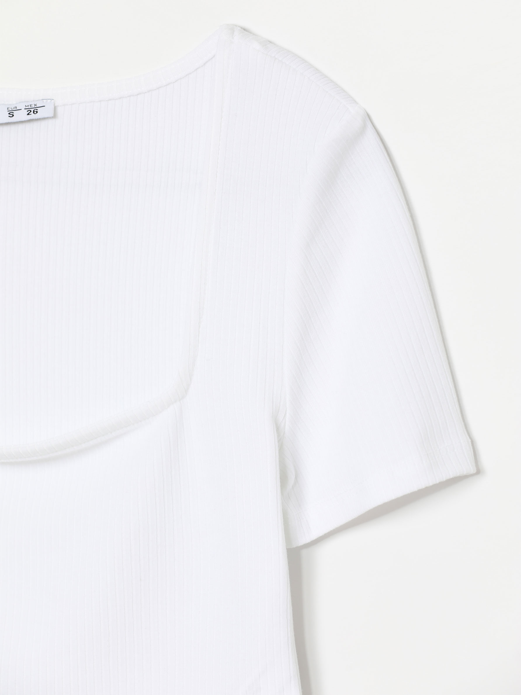 cropped ribbed tee