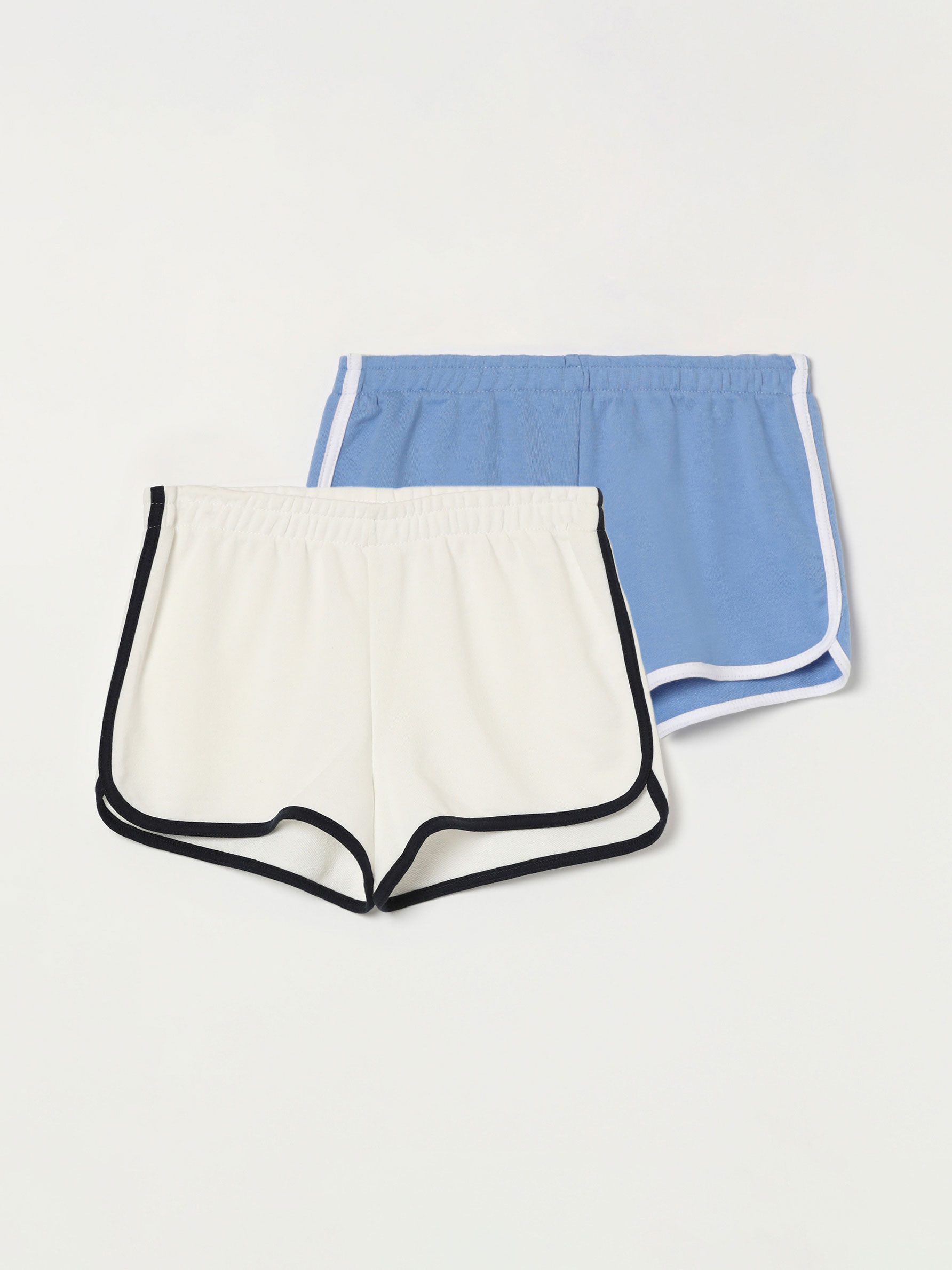 PACK DE 2 SHORTS BÁSICOS DE FELPA CON RIBETE