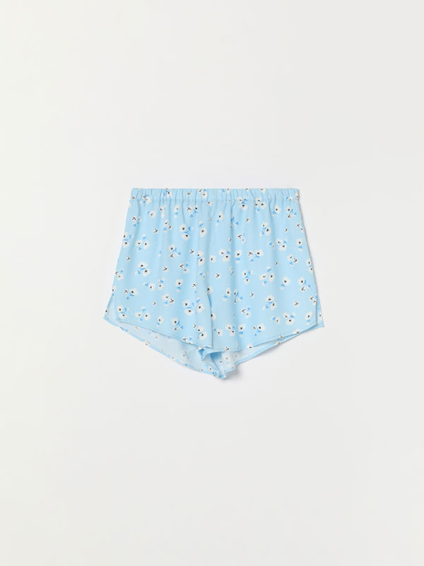 Printed pyjama shorts