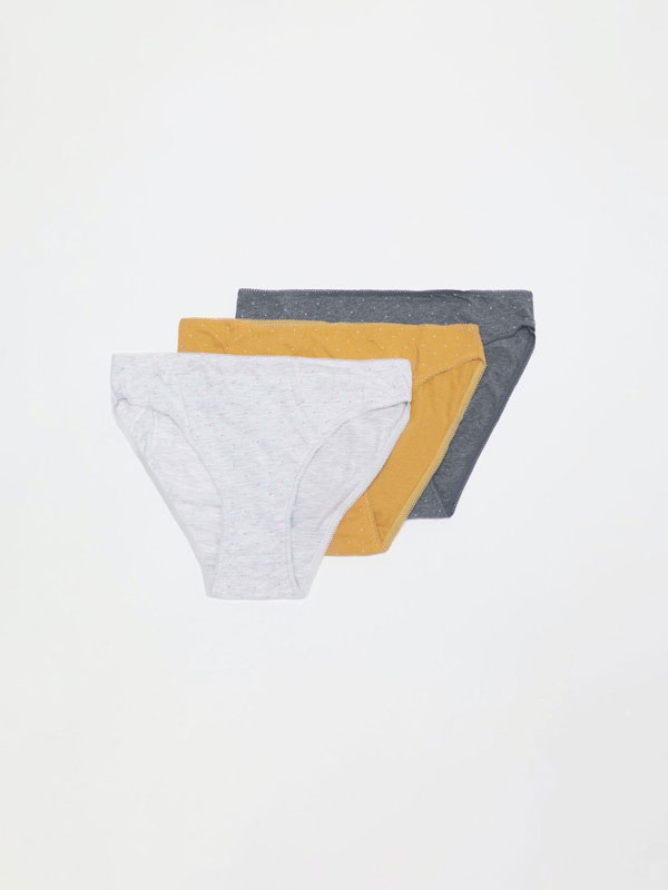 3-Pack of classic printed cotton briefs