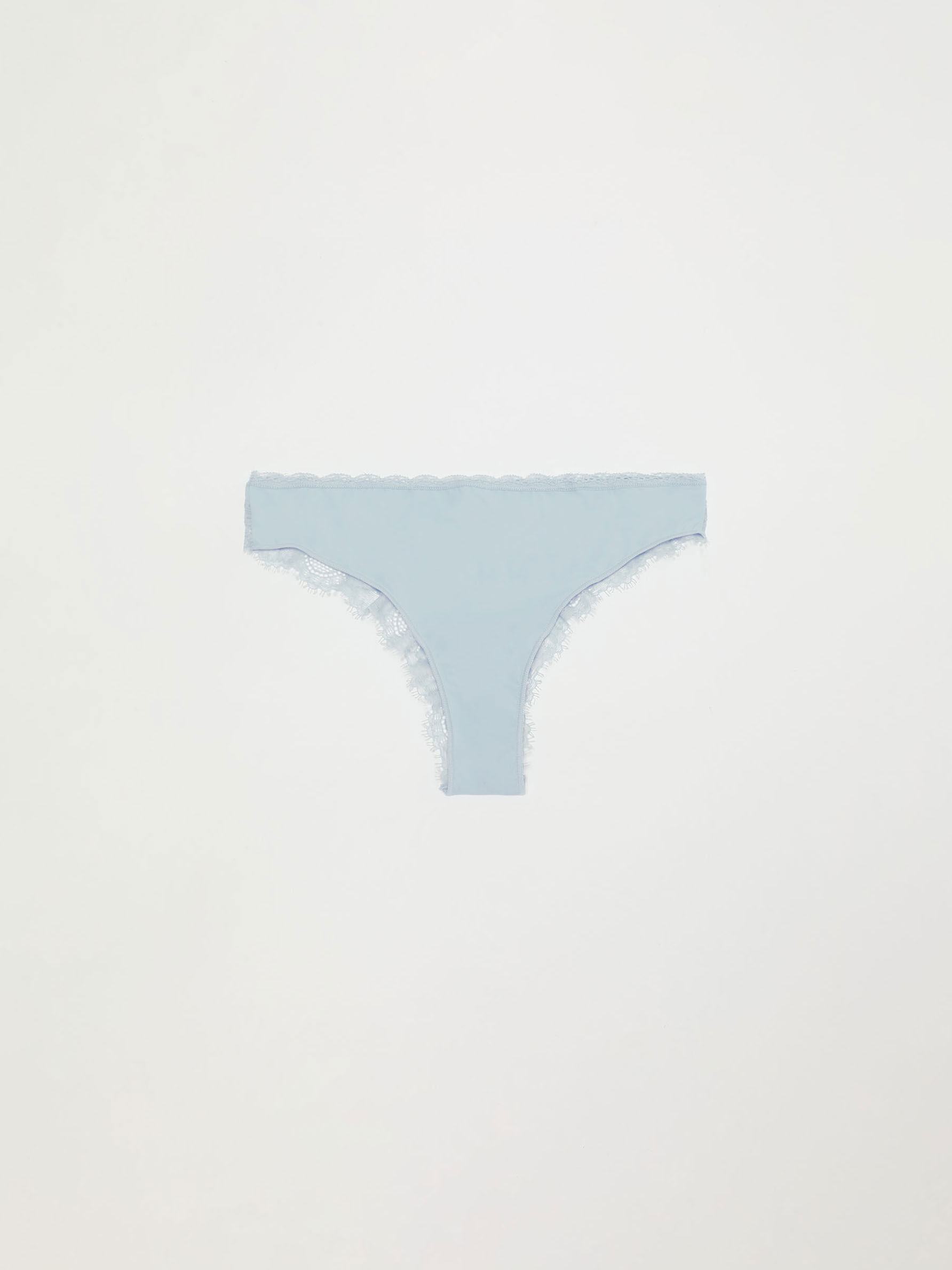 Blue With Lace Aerie Thong Panties 