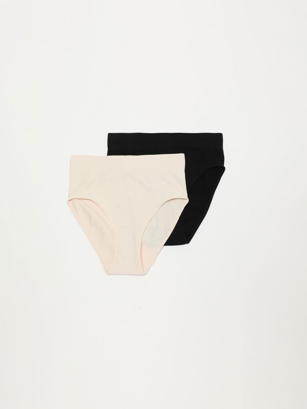 Pack of 2 of seamless high briefs