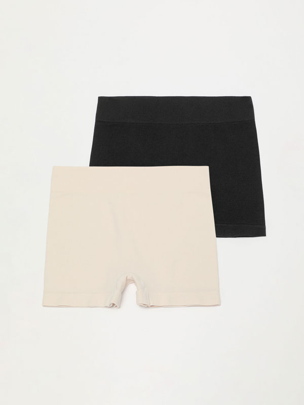 Pack of 2 high-rise short-style briefs