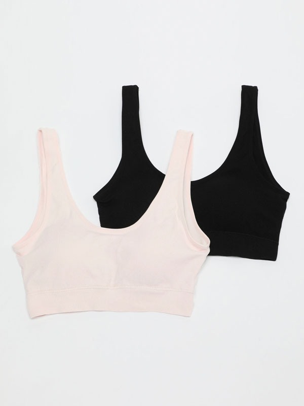 Pack de 2 tops sin costuras - Sin costuras - ROPA INTERIOR - TODA LA  COLECCIÓN - MUJER - | Lefties ESPAÑA