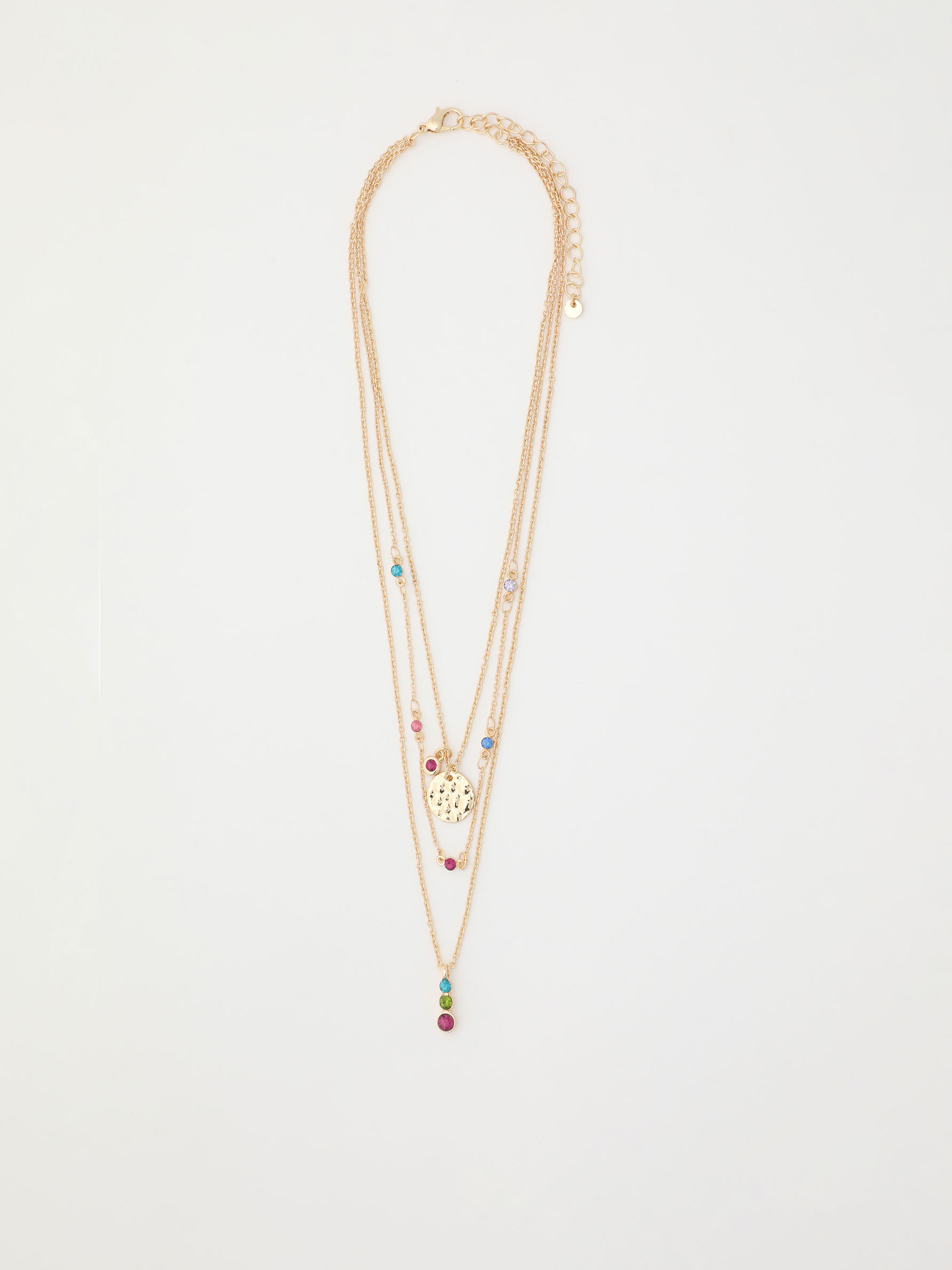 Multicoloured multi-strand necklace 