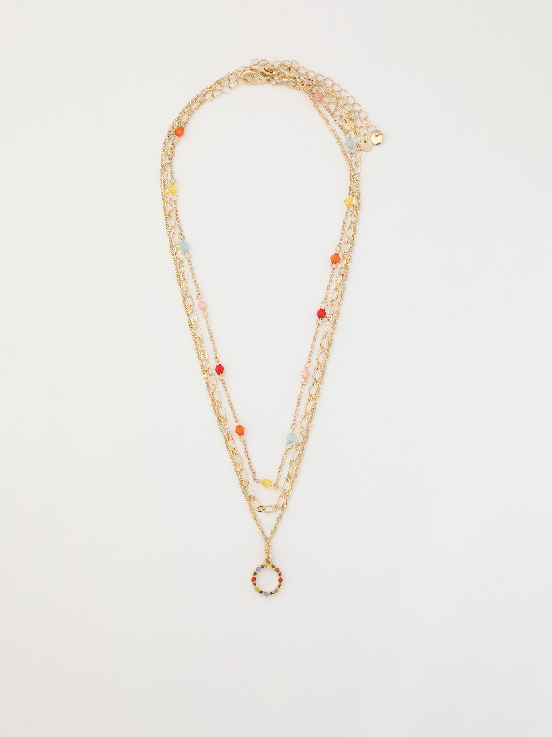Multicoloured multi-strand necklace 