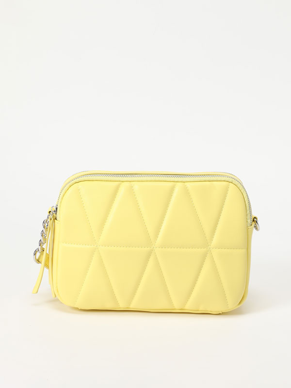 Faux leather quilted bag