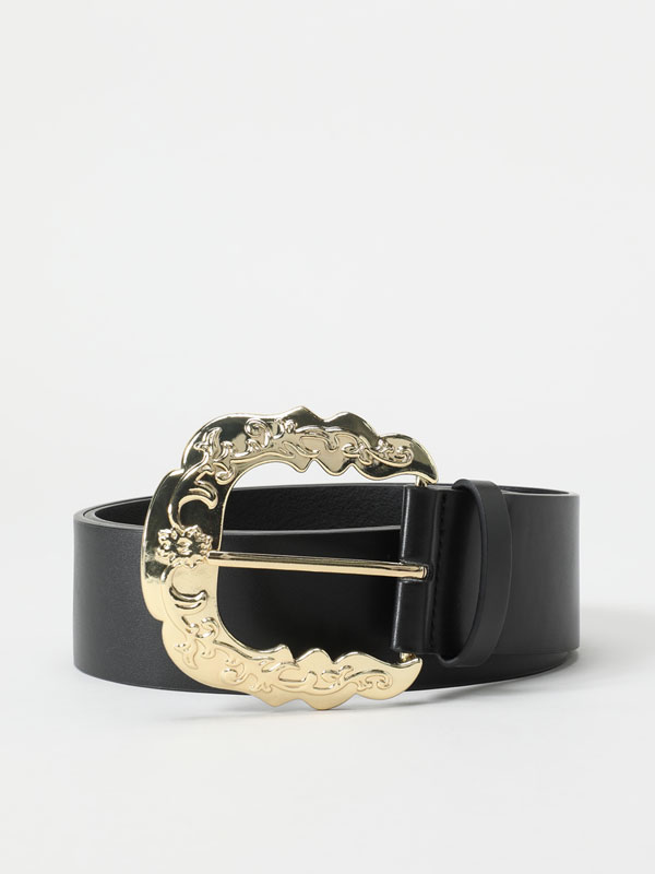 Belt with embossed buckle - Belts 