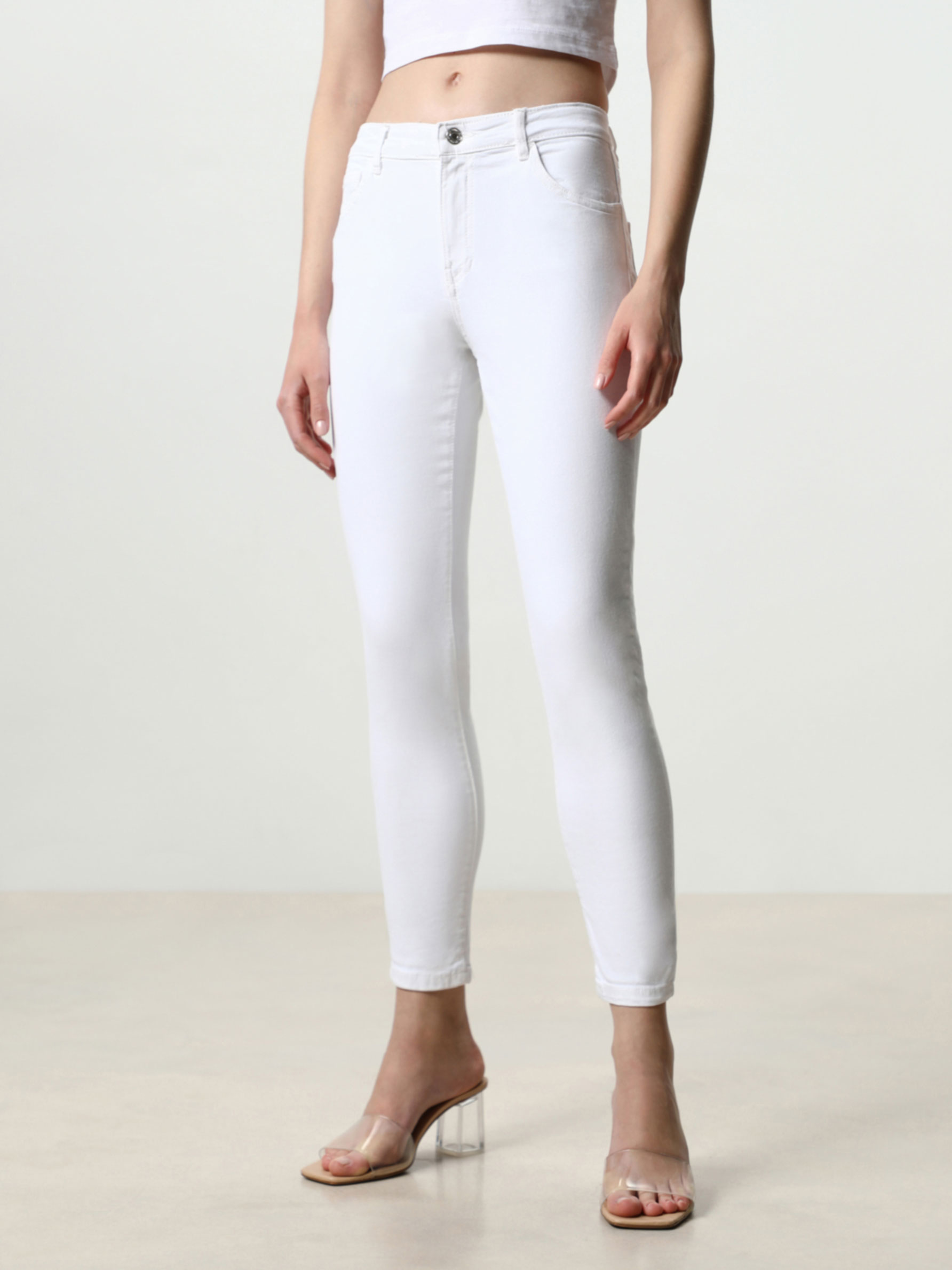Basic mid-rise jeans - Mid-waist jeans 