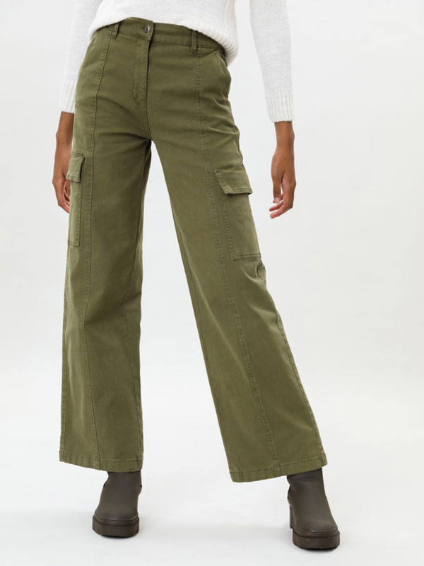 Pantalón wide leg cargo - - | Lefties ESPAÑA
