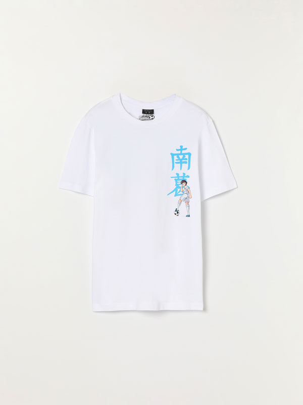 Camiseta estampada Oliver e Benji ©YOICHI TAKAHASHI/SHUEISHA