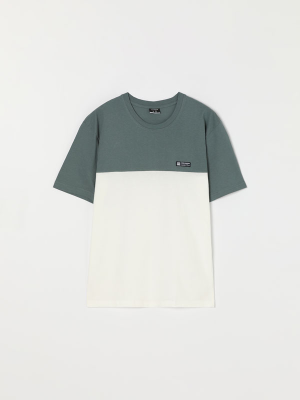 Short sleeve colour block T-shirt