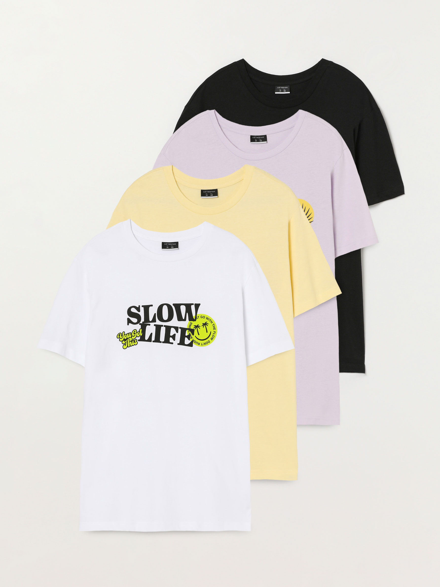 Pack de 4 camisetas estampadas - PRECIOS WOW! - HOMBRE - | Lefties ESPAÑA