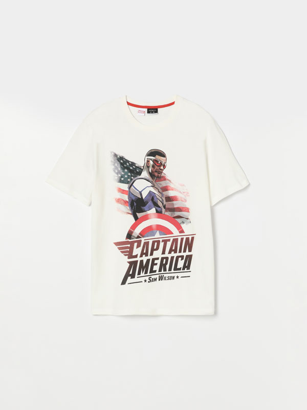 captain america printed t shirt