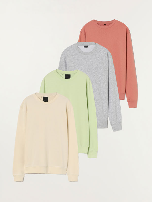 Pack de 4 sudaderas básicas - SUDADERAS - TODA LA COLECCIÓN - HOMBRE - |  Lefties ESPAÑA