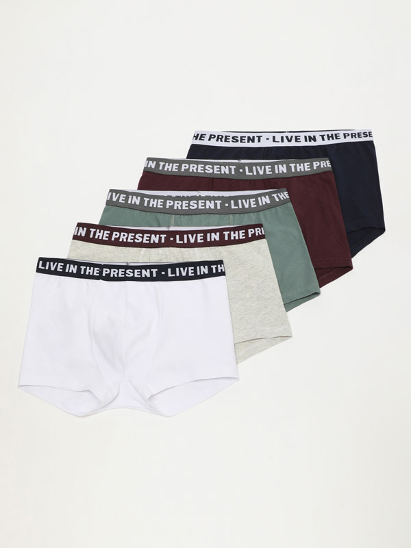 Pack de 5 calzoncillos bóxer - Calzoncillos - ROPA INTERIOR - TODA LA  COLECCIÓN - HOMBRE - | Lefties ESPAÑA