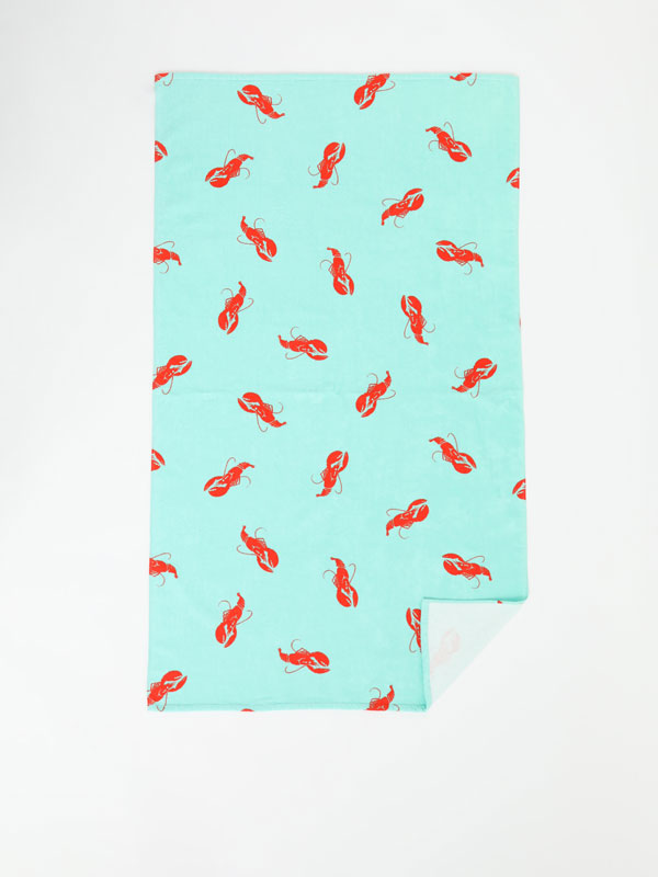 Lobster print towel