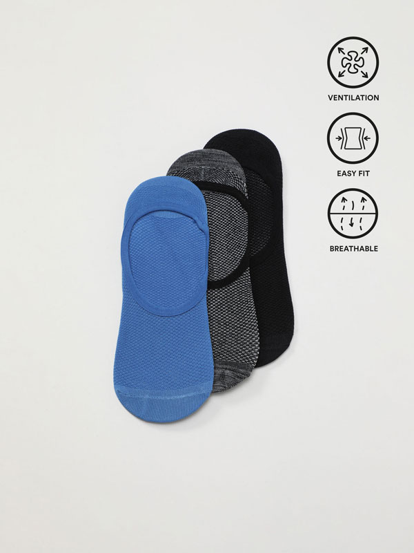 Pack of 3 pairs of sporty ankle socks