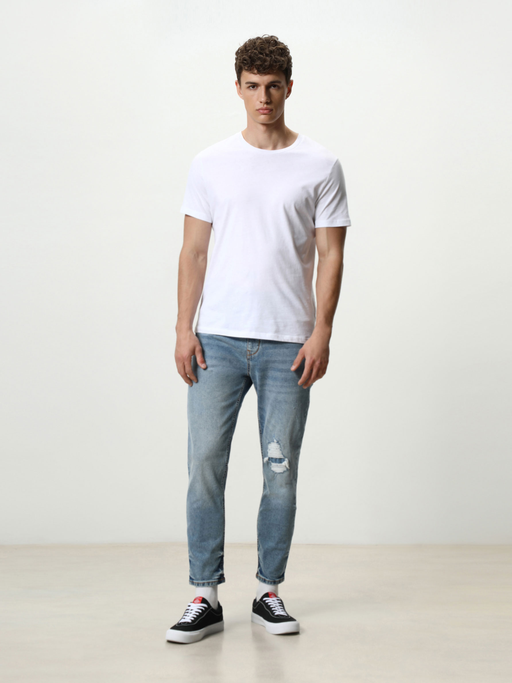 Frayed skinny carrot fit jeans - Skinny 