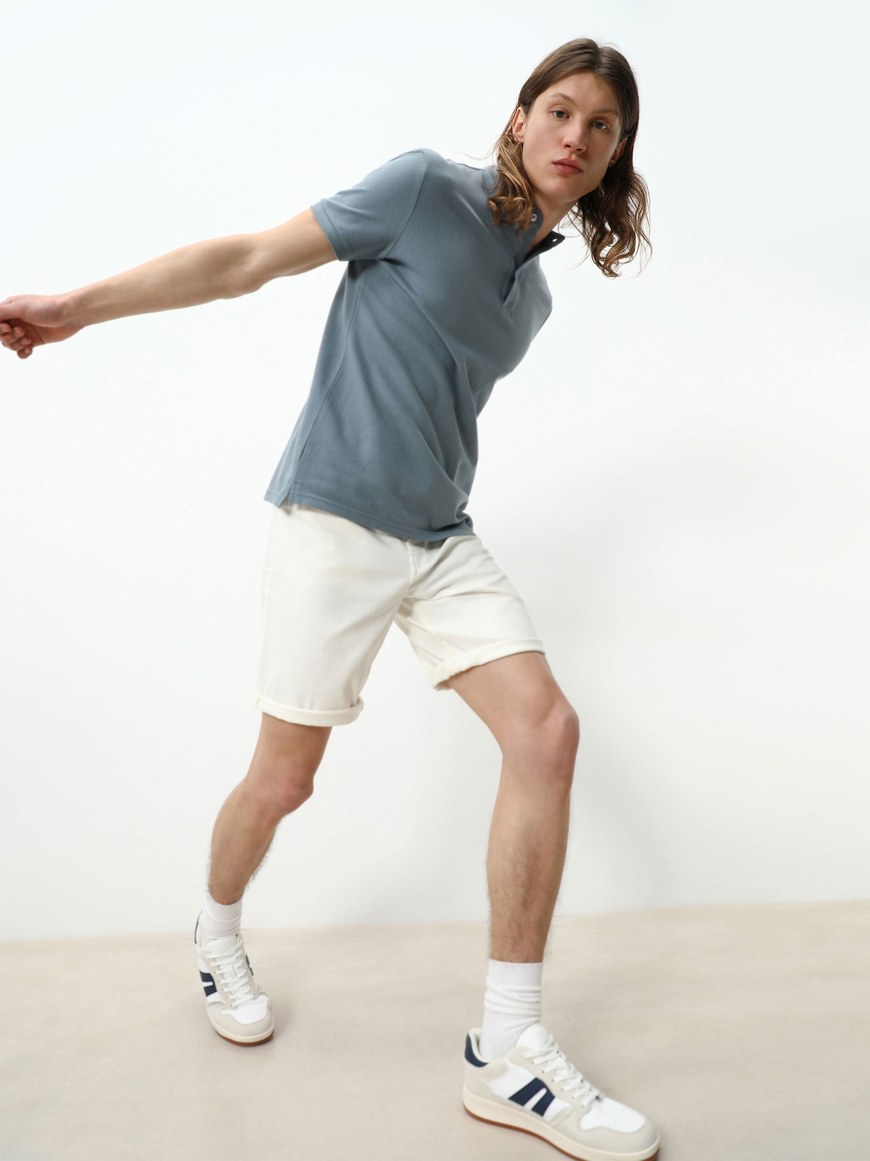 Denim colour Bermuda shorts - Denim 