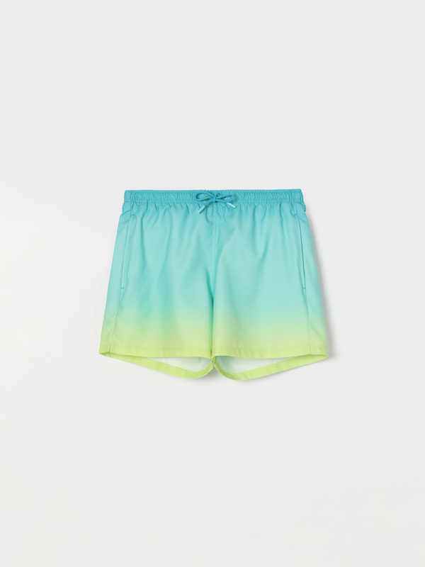 Dip-Dye print swimming trunks