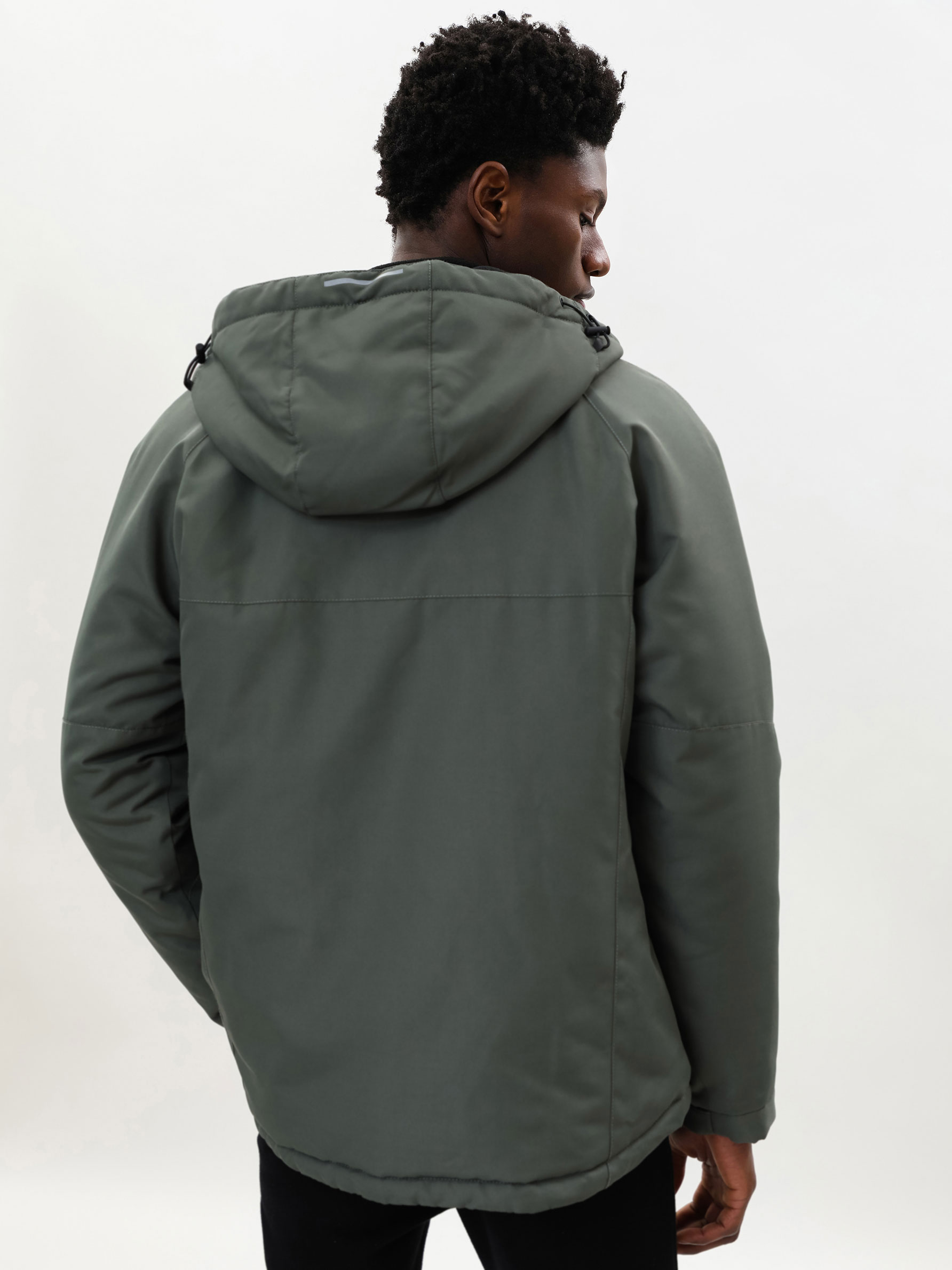 levi's hooded drawcord waist parka jacket