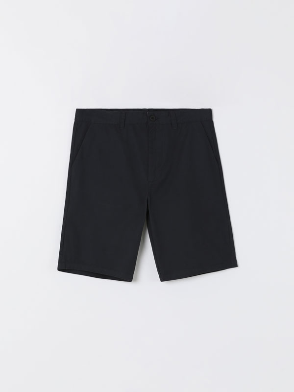 Regular chino-style Bermuda shorts