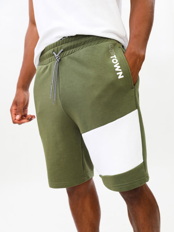 Bermuda shorts with contrast stripe