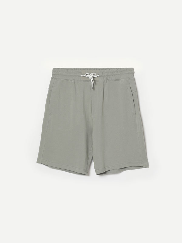 Piqué jogging Bermuda shorts