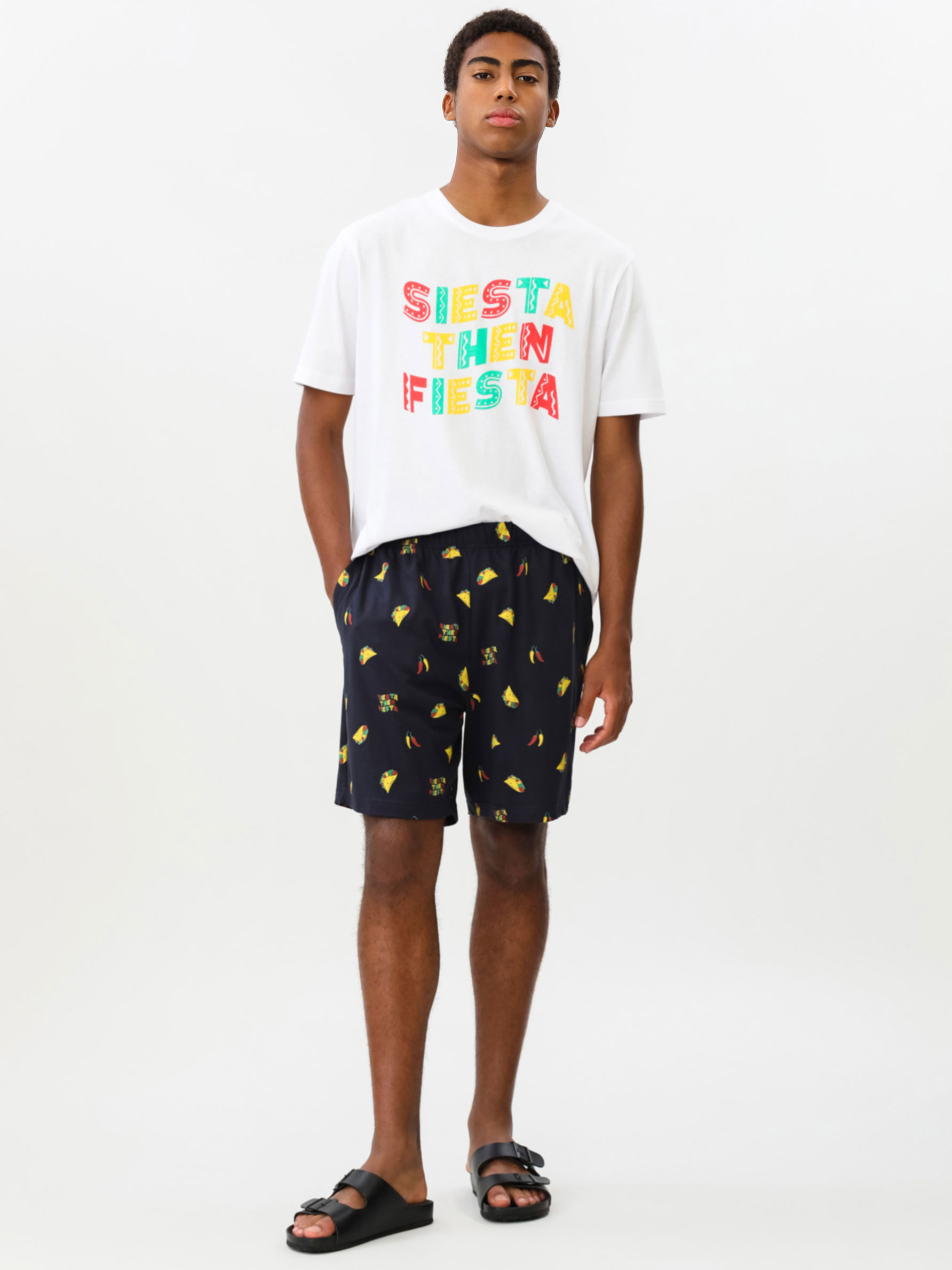 Short printed pyjama set - PYJAMAS 