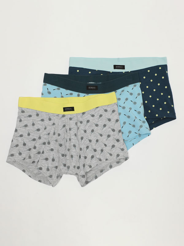 Pack de 3 calzoncillos estampados - ACCESORIOS - TODA LA COLECCIÓN - HOMBRE  - | Lefties Mexico