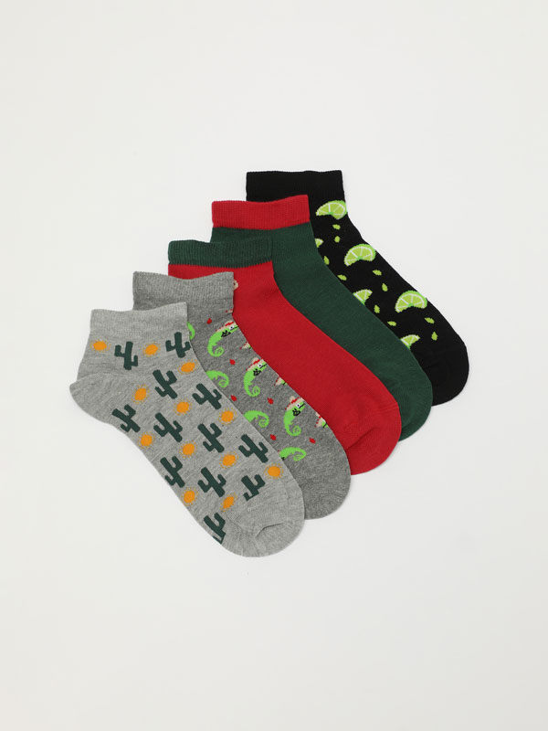 5-Pack of printed socks