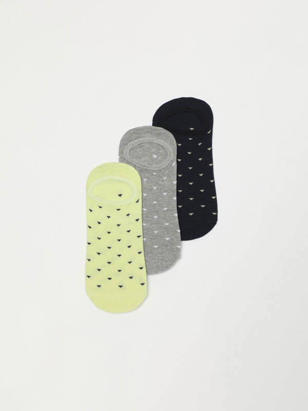 Pack of 3 pairs of no-show socks