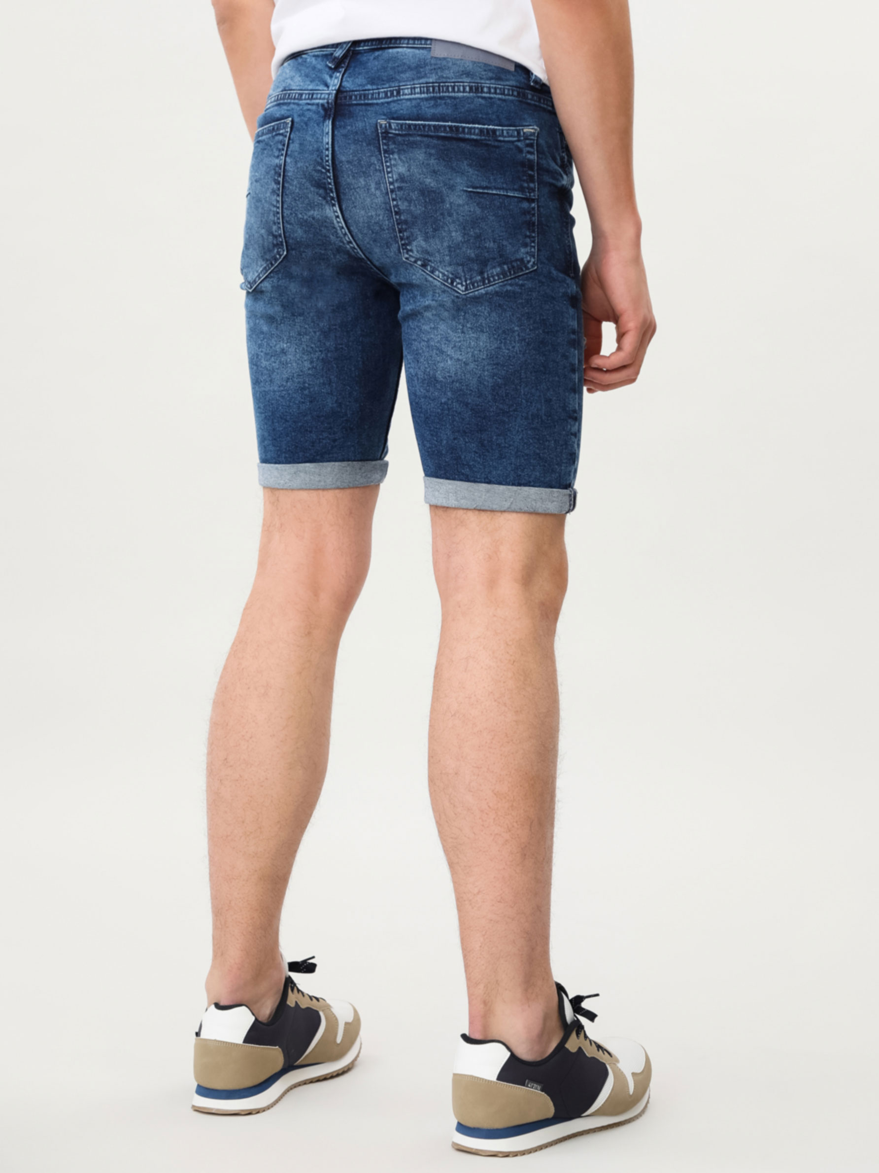 skinny fit denim shorts